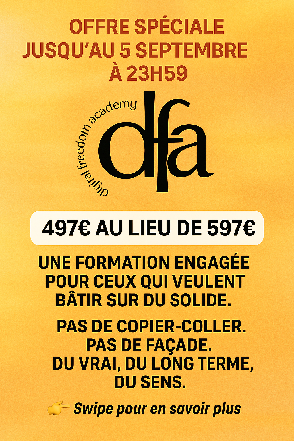 Offre Spéciale Digital Freedom Academy
